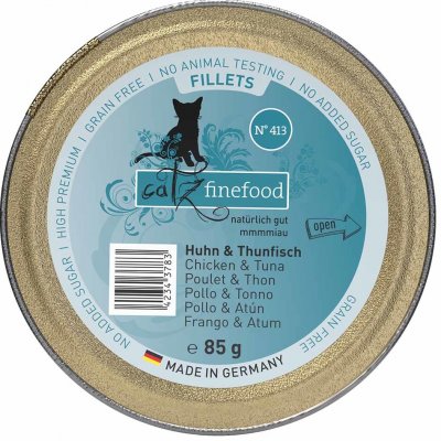 catz finefood Fillets N°413 s kuřecím masem a tuňákem v želé 12 x 85 g