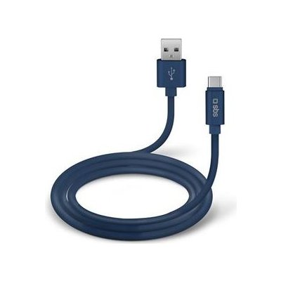 SBS Polo USB-C silikonový kabel modrá (8018417240973) – Zboží Mobilmania