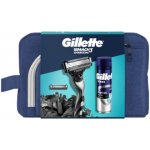 GILLETTE MACH3 Charcoal taška -Strojek + 2 NH + gel na holení 200 ml dárkové balení – Hledejceny.cz