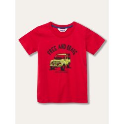 Winkiki kids Wear chlapecké tričko s krátkým rukávem Free and Brave červená