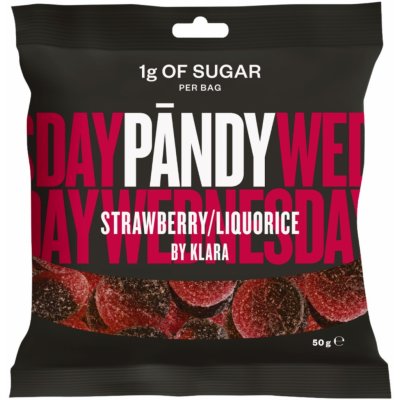 Pandy Strawberry/Liquorice jahoda/lékořice 50 g – Hledejceny.cz
