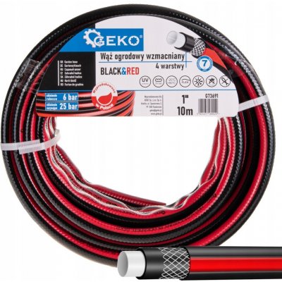 Geko zesílená Black&Red 1" 10m G73691 – Zboží Dáma