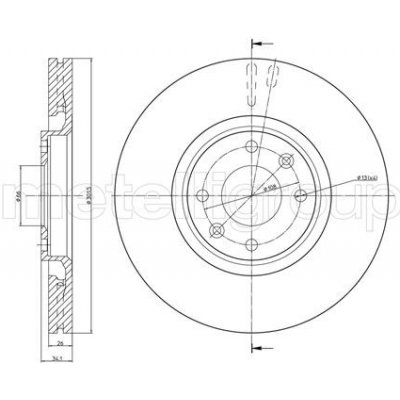 Brzdový kotouč METELLI 23-0751C (230751C) | Zboží Auto