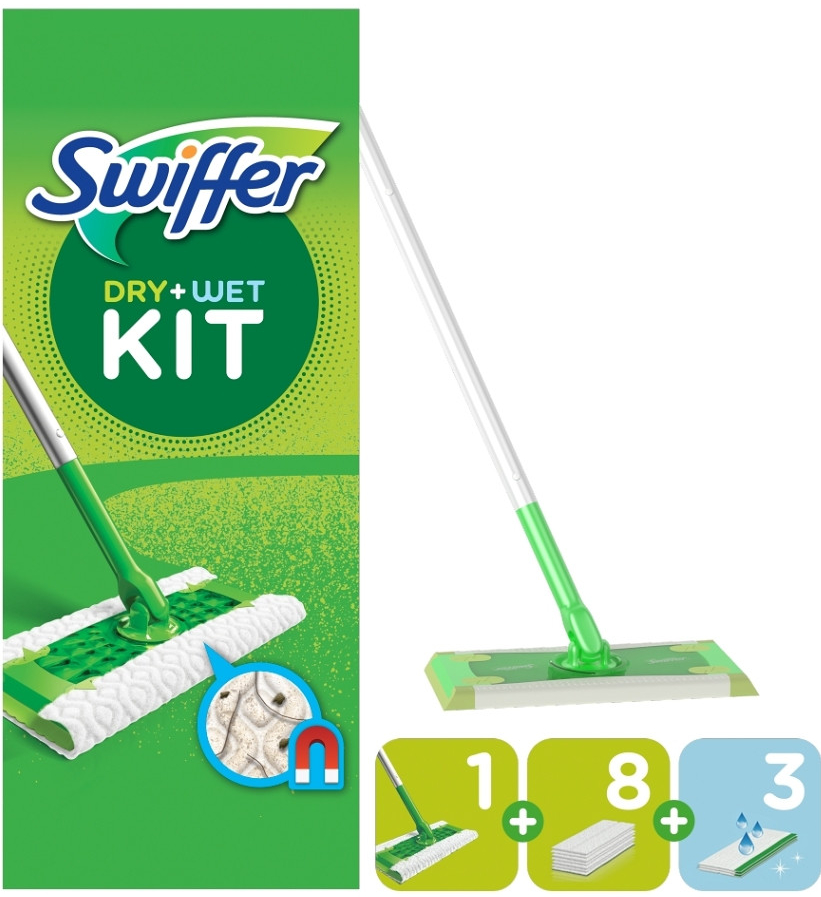 Swiffer Sweeper startovací sad s 1 x násada + 8 x prachovka + 3 x čisticími ubrousky