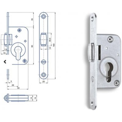 Hobes G233/5 50/26/160x20mm – Zboží Mobilmania