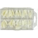 Ráj nehtů - nehtové tipy Stiletto přírodní - vel.0-9 - sada - 100ks