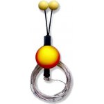 Bubeník Číhátko odpadávací s kuličkami 22 mm žluto/oranžová – Zboží Dáma