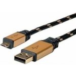 Roline 11.02.8826 Gold USB 2.0 kabel, USB A(M) - microUSB B(M), 1,8m – Hledejceny.cz