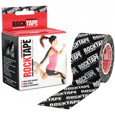 RockTape Kineziologický tejp Design Black Logo 5 cm x 5 m – Zboží Dáma