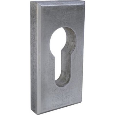 IBFM Zámkový štítek na dveře - krytka vložky FM-2305010, 60x30 x 10 mm, ocel bez úpravy