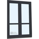 Kömmerling balkonové dveře 70 AD s příčkou O+OS klapačka pravé antracit/bílá 150 x 240 cm jednostranná klika + madýlko + – Hledejceny.cz