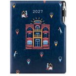 Design A4 denní 2027 modrá – Zboží Dáma