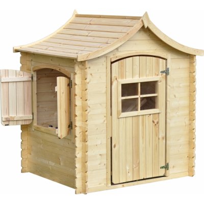 Timbela Dřevěný domeček pro děti M550-1 bez podlahy 94 x 118 cm – Zboží Mobilmania