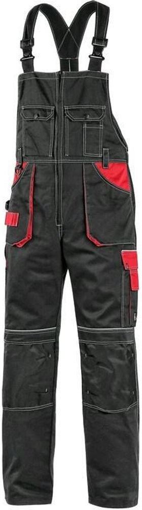 Canis CXS ORION KRYŠTOF Pracovní kalhoty s laclem zimní černo/červené
