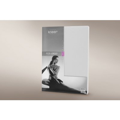 Kneer prostěradlo Fein Jersey Weiss 90x210-100x220 – Sleviste.cz