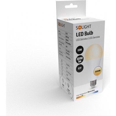 Solight LED žárovka , klasický tvar, 22W, E27, 3000K, 270°, 2090lm – Hledejceny.cz