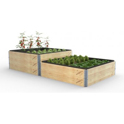 Benco Vyvýšený záhon dřevěný 150 x 150 x 20 cm přírodní smrkové dřevo – HobbyKompas.cz
