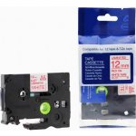 Kompatibilní páska s Brother TZ-232 / TZe-232, 12mm x 8m, červený tisk / bílý podklad – Zboží Živě