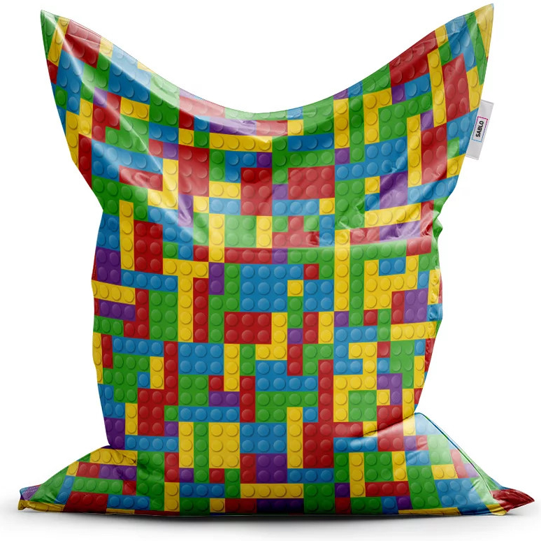 Sablio sedací vak Classic Barevná stavebnice 150 x 100 cm