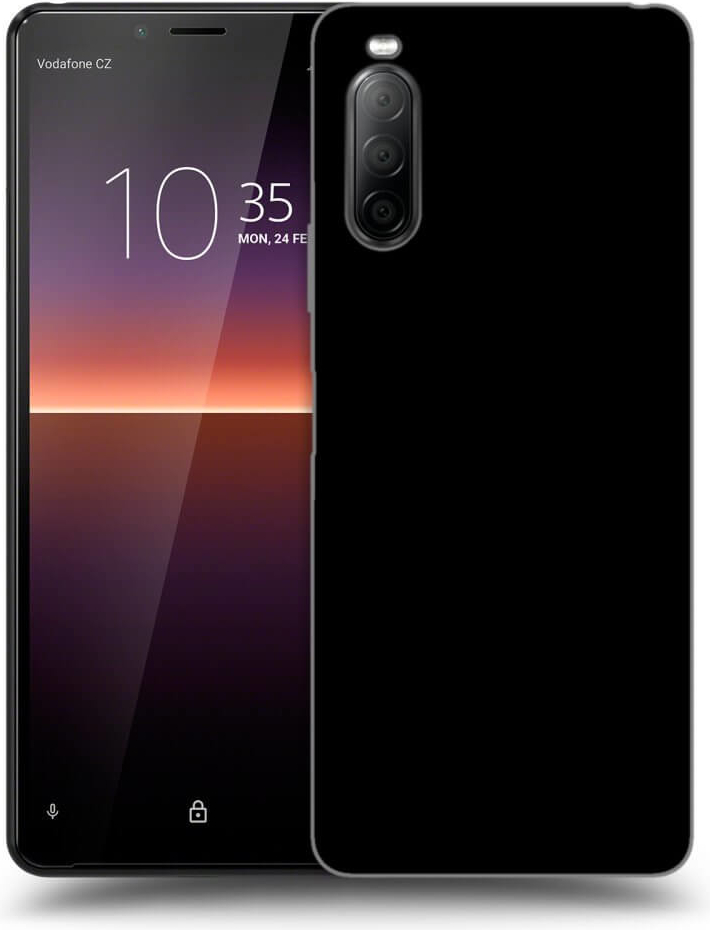 Pouzdro Picasee silikonové Sony Xperia 10 II - Separ - Black On Black 1 černé