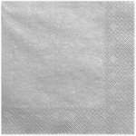 PartyDeco ubrousky papírové 3V STŘÍBRNÉ 33x33cm – Hledejceny.cz