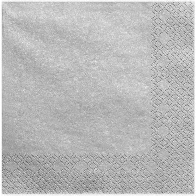 PartyDeco ubrousky papírové 3V STŘÍBRNÉ 33x33cm – Hledejceny.cz