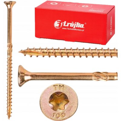 Šroub tesařské vruty 5x80 terasový pro prkna TORX kuželová hlava 5,0 x 80 - 5 KG – Hledejceny.cz
