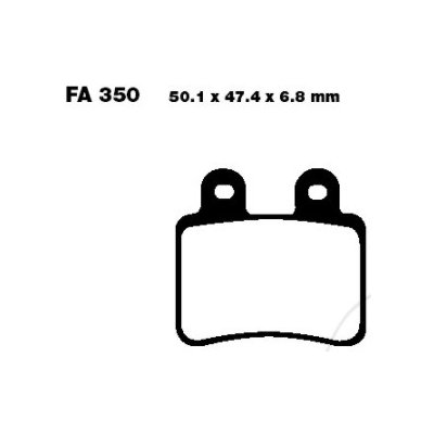 Přední a zadní brzdové destičky EBC FA350 pro Yamaha XT 125, DT 50, Sherco, Rieju, Mash, Derbi Senda, BETA RE, HM-Moto – Hledejceny.cz