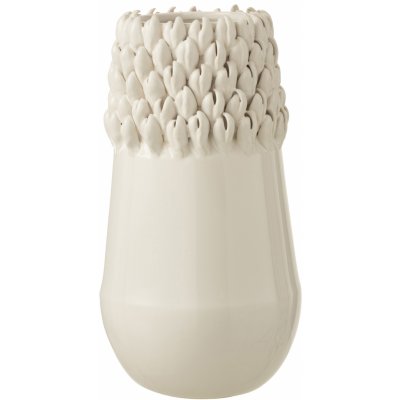 Krémová keramická váza Ibiza white - Ø 18*33cm - J-Line by Jolipa – Hledejceny.cz