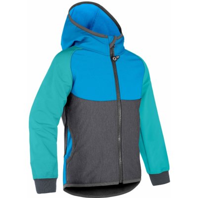 Unuo dětská softshellová bunda s fleecem Basic Multicolor tyrkysová – Zboží Mobilmania