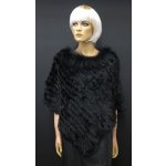 Špongr Kožešinové pončo z králíka Eva černé – Zbozi.Blesk.cz