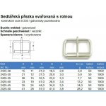 Sedlářská přezka s rolnou, svařovaná, 33x3,4x19mm, Ni