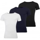 Tommy Hilfiger sada tří pánských basic triček v tmavě modré a bílé Premium Essentials černé