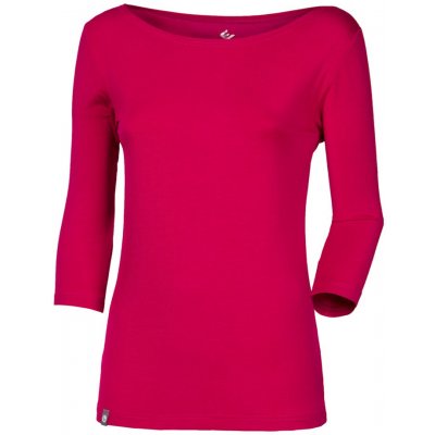 Progress Dámské bambusové triko s 3/4 rukávem višňová – Zboží Dáma