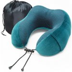 Kufryplus Cestovní polštář s paměťovou pěnou TPMF16 petrolejový 26x26 – Sleviste.cz