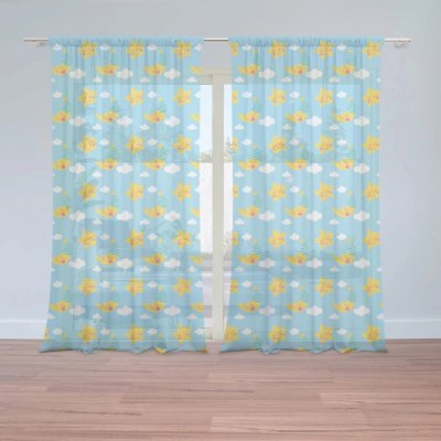 Záclony Hvězdy a měsíce: 2 ks - 150x250 cm - Sablio – Hledejceny.cz