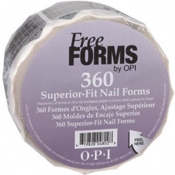 OPI Free Forms Nail Forms samolepící šablony AC929 360 ks