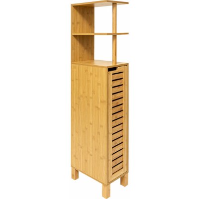 5five Simply Smart Bambusová úzká koupelnová skříňka SICELA, 30 x 19 x 120 cm hnědý – Zboží Mobilmania
