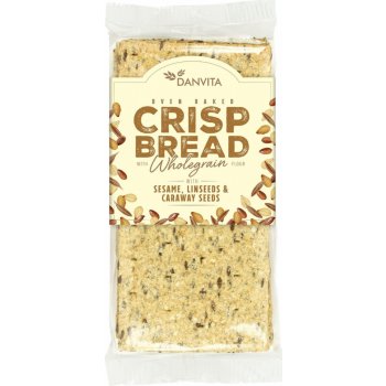 Danvita Pšeničný křehký chléb se sezamovými a lněnými semínky a kmínem - 110g