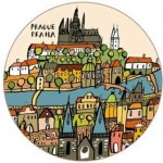 Magnetická placka velká - Praha na kopečku – Zboží Dáma