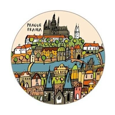 Magnetická placka velká - Praha na kopečku – Zboží Dáma