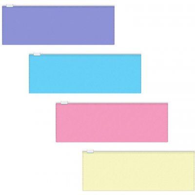 Obálka plastová ZIP 190 x 70 mm ErichKrause Diagonal Pastel mix barev – Zboží Dáma