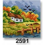 VTC Vyšívací předloha 70244 2591 dům podzim 2 zelená 15x15cm – Zboží Dáma