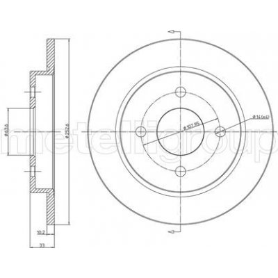 Brzdový kotouč METELLI 23-0542C (230542C) | Zboží Auto