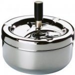 APS Popelník s tlačítkem chromovaný průměr 130 mm Classic inox – Zboží Dáma