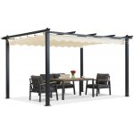 Garden Point pergola Barbados 3x3 m Terasová antracitově béžová – Zboží Dáma