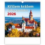 Helma nástěnný Křížem krážem Českou republikou 30 × 30 cm 2026 – Hledejceny.cz