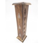 Mani Bhadra Věž se symbolem Buddha Stojánek na vonné tyčinky dřevěný 30 x 6 cm – Hledejceny.cz
