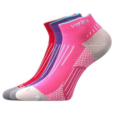 Voxx Azulik Dětské sportovní ponožky 3 páry v barevném mixu mix B holka
