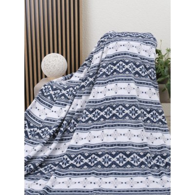 MKLuzkoviny.cz deka mikroplyš Winter modrá 220x200 – Zboží Dáma